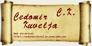 Čedomir Kuvelja vizit kartica